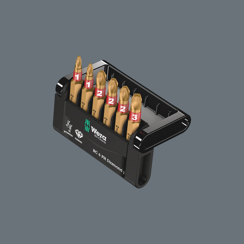 Wera 057404 6pc Bit-Check 6 PH Diamond 1