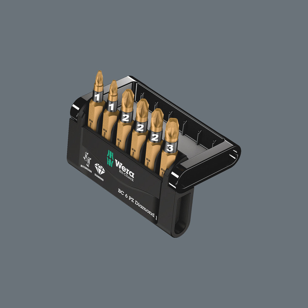 Wera 057402 6pc Bit-Check 6 PZ Diamond 1