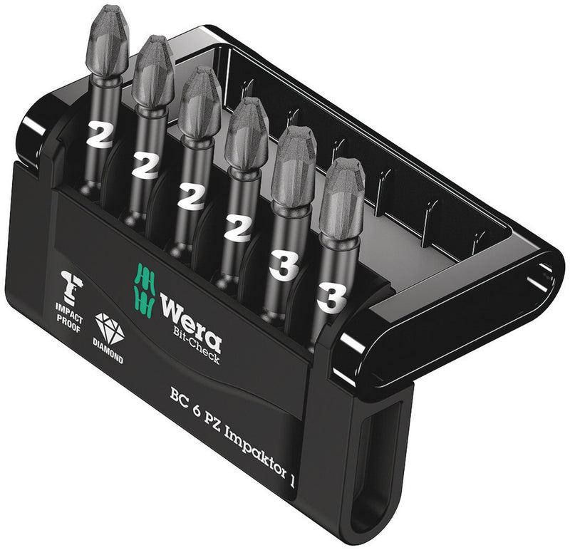 Wera 057692 6pc Bit-Check 6 PZ Impaktor 1