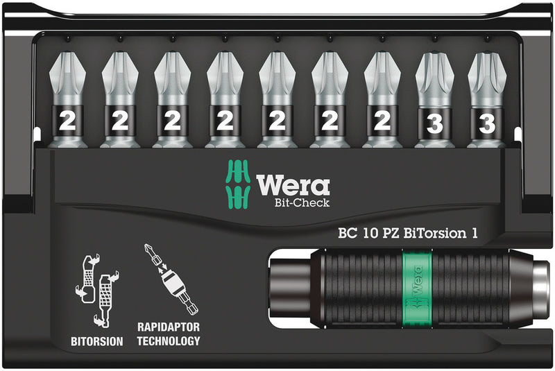 Wera 056368 10pc Bit-Check 10 PZ BiTorsion 1