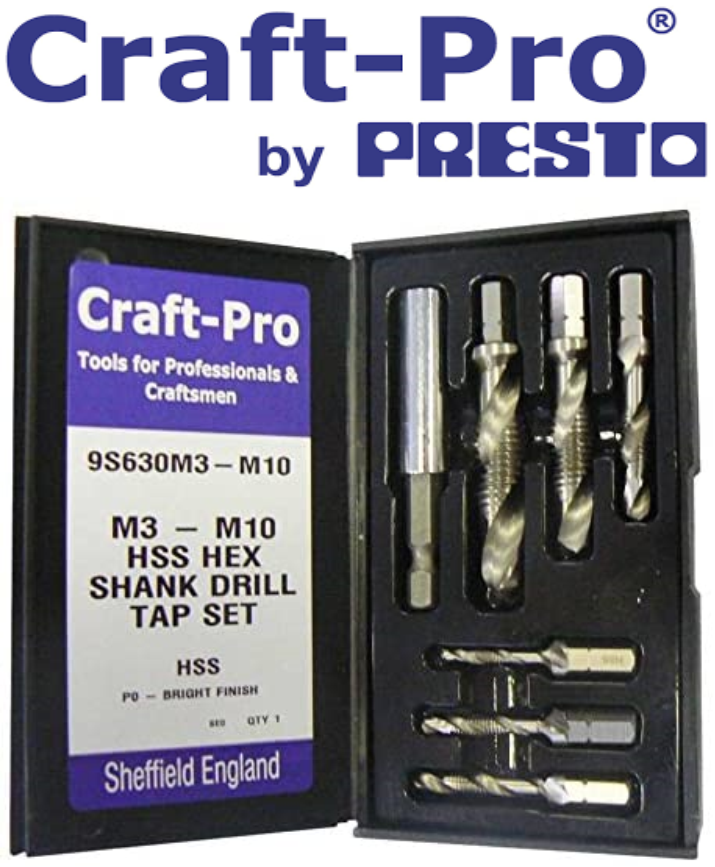 Craft-Pro By Presto 9S630M3-M10 HSS Combination Drill & Tap Set