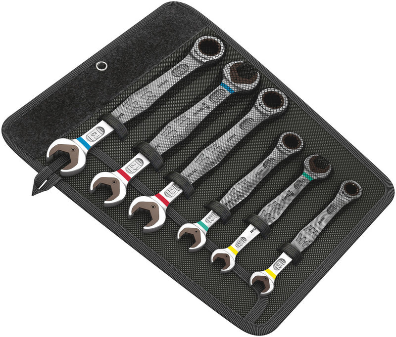 Wera 020022 6pc 6000/6002 Joker 6 Double Open-Ended Spanner Set