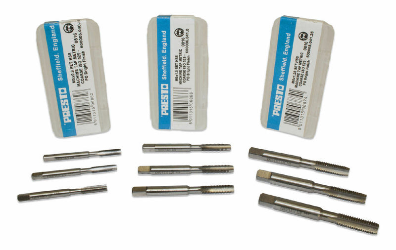 Presto HSS M24x3 Tap Set Metric Coarse Set of 3