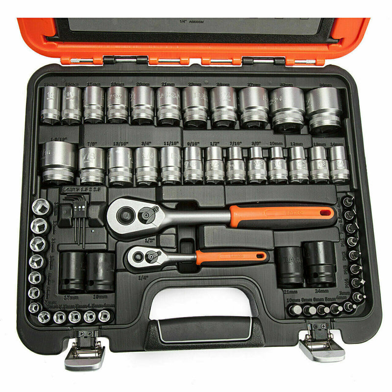 Bahco S800 77pce 1/4" & 1/2"Dr Metric and Imperial Socket Set