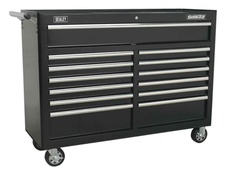 Sealey AP5213TB 13 Drawer Extra-Wide Roller Cabinet with Ball Bearing Slides - Black