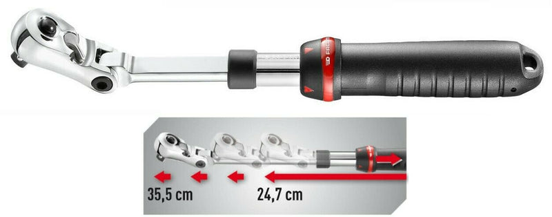 Facom JXL.171 3/8″Dr Flexi Head Extendable 247-355mm Ratchet