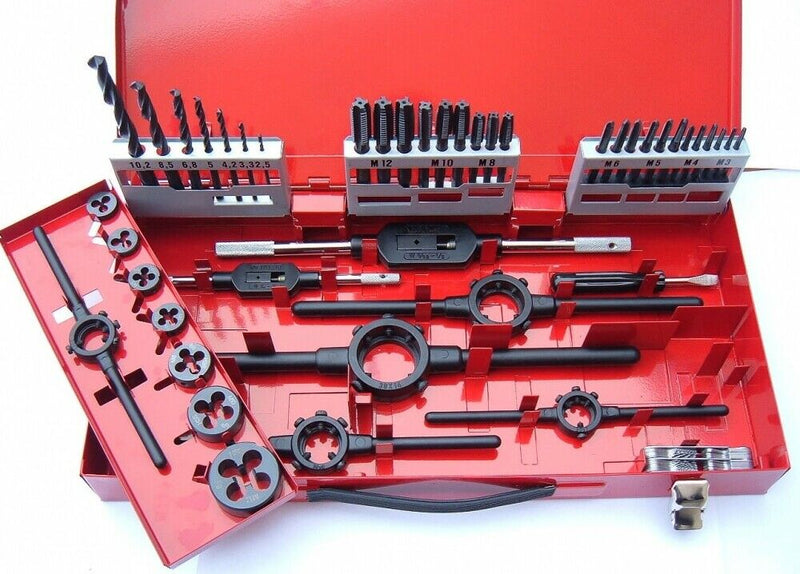 Volkel 49183 M3-M12 HSS Tap, Die And Drill Set