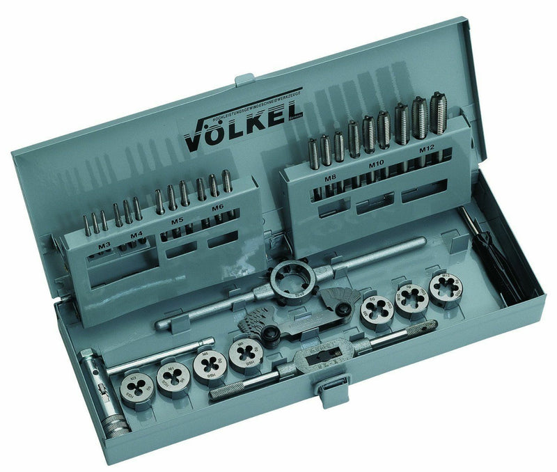 Volkel 49581 M3-M12 HSS Metric Tap and Die Set