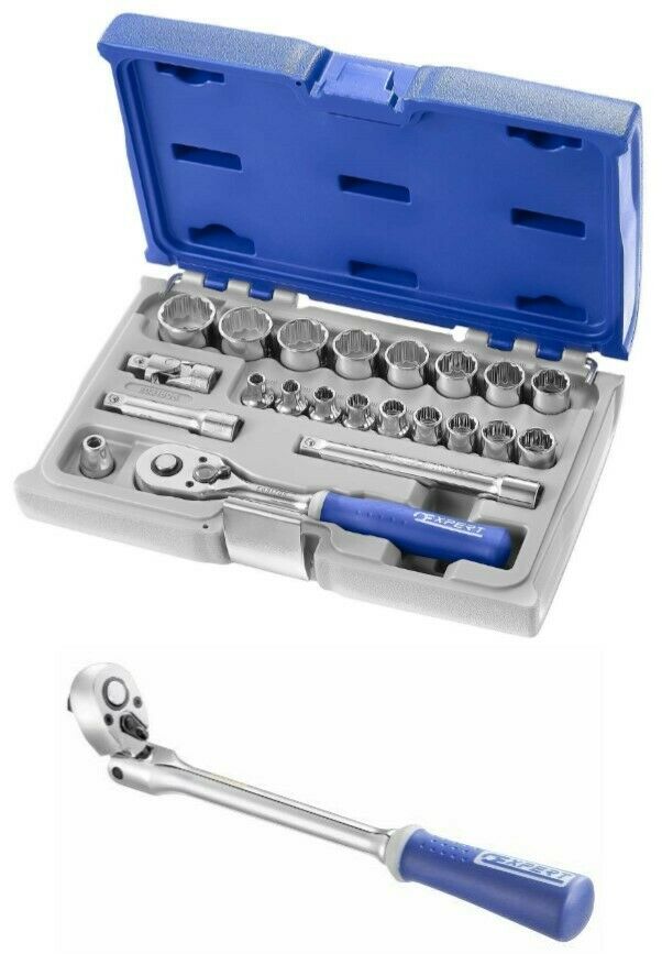 Expert By Facom E031805 3/8"Dr 22pce Socket Set & E031702 3/8"Dr Flexi Ratchet