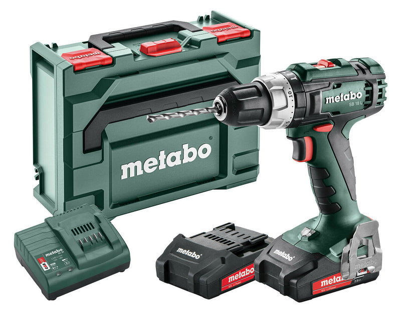 Metabo SB 18 L 18v Cordless Combi Hammer Drill C/W 2x 2.0Ah Li-ion Batteries