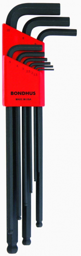 Bondhus BLX9MXL 9pc Metric Extra Long Ballpoint Allen Key Set