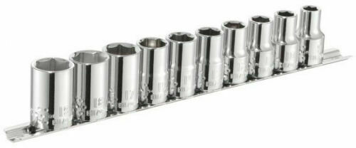 Expert E034837 1/2"Dr 10pce 9-19mm Sockets On A Rail