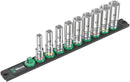 Wera 005440 9pc Magnetic socket rail B Deep 1 Socket Set, 3/8"
