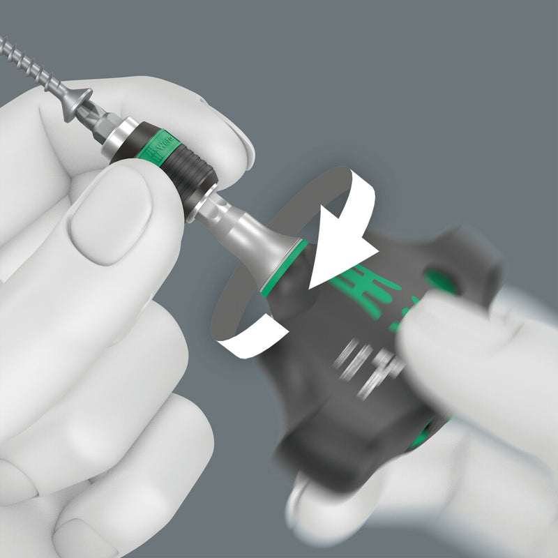 Wera 023461 416 RA Ratcheting T-Handle, 1/4" Hex