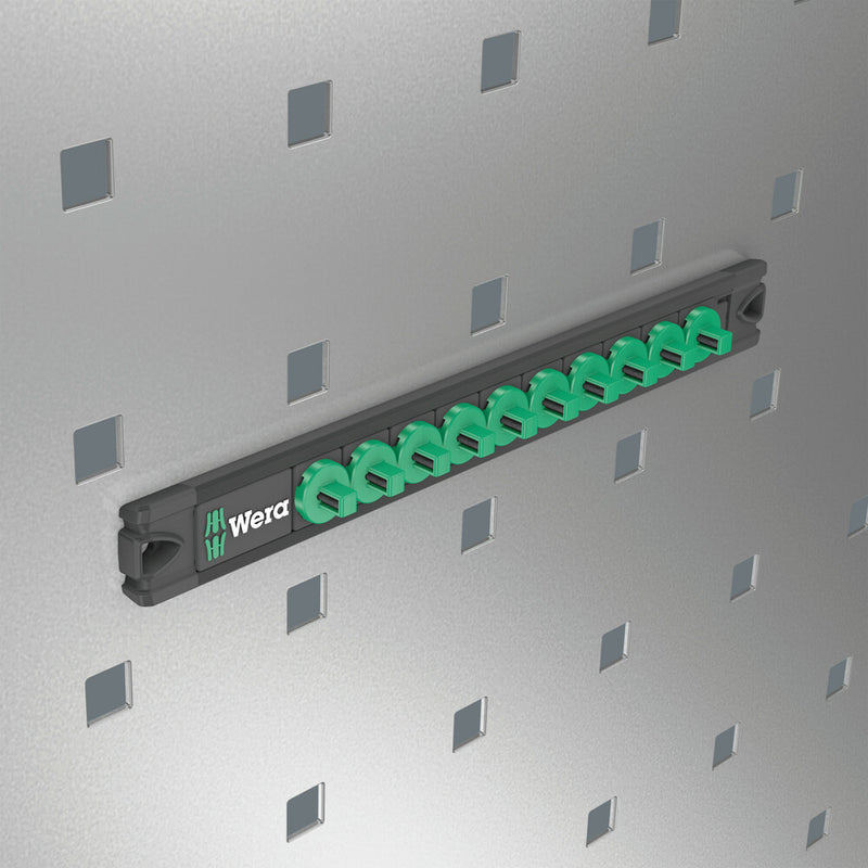 Wera 136420 9600 Magnetic Unloaded Socket Rail, 1/4"