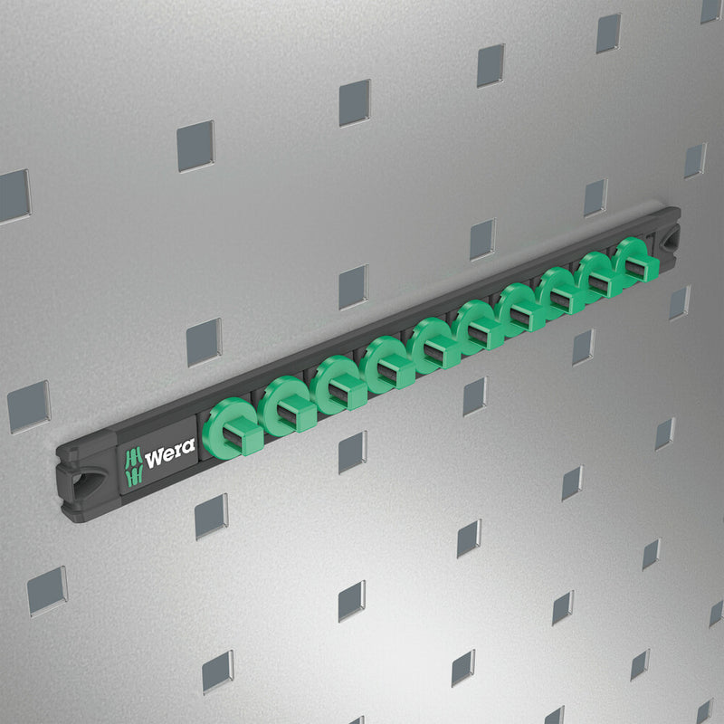 Wera 136421 9601 Magnetic Unloaded Socket Rail, 3/8"