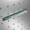 Wera 005450 9pc Magnetic socket rail B Imperial 1 Zyklop Socket Set, 3/8"