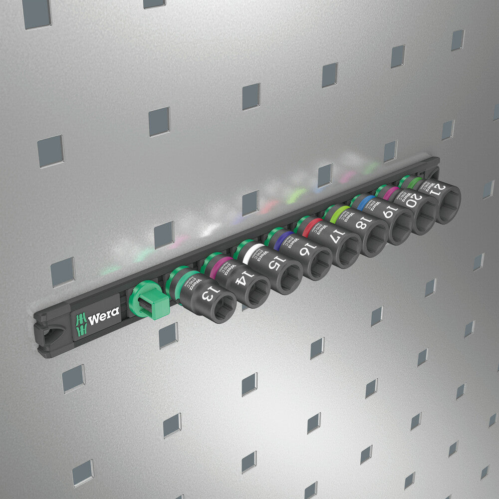 thumbnail image 2 of Snap-on LAS14MG Magnetic Socket Rail - 1/4 Inch Drive, Green, Extreme Holder 2 of 6